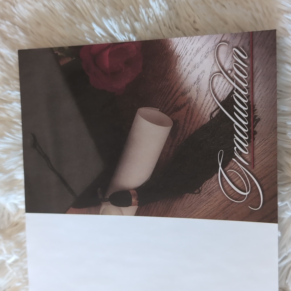 3 PKG Graduation Program Covers w/ Grad Hat, Rose and Diploma Design